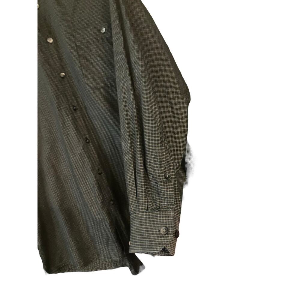 Windsor Lake Men's Cotton Woven Plaid Button-Up Long Sleeve Casual Shirt SZ L - Picture 3 of 8